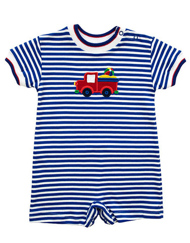 Stripe blue longall with truck for boys